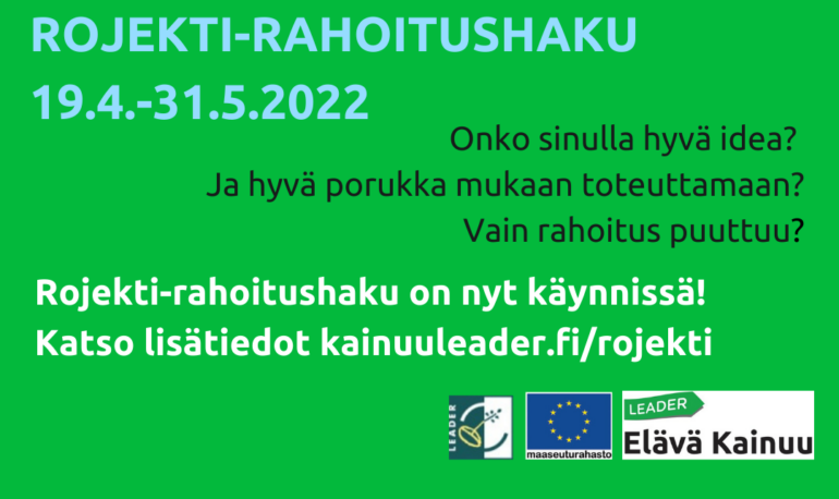 Tietoa Rojekti-rahoitushausta nuorille 2022.