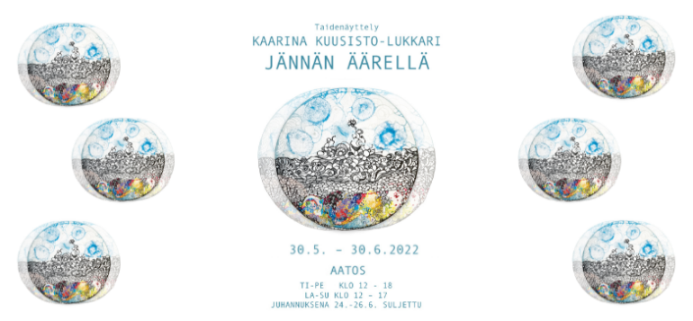 Jännän äärellä taidenäyttelyn (koristeellinen) artikkelikuva.