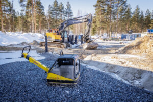 Tärytin Tentin rakennustyömaalla