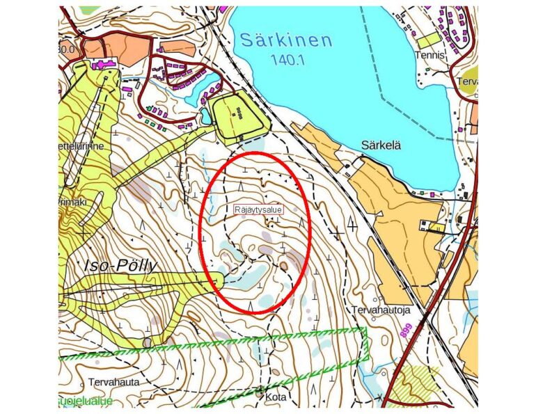 Kartta Veikontien alueesta