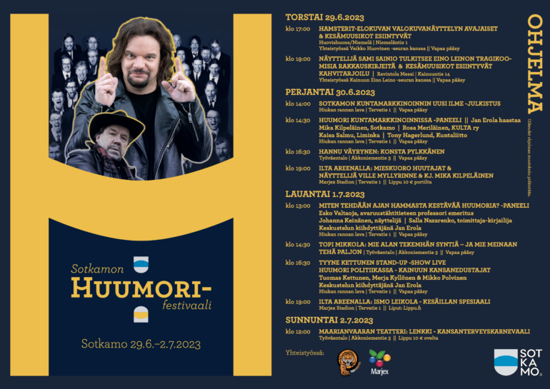 Huumorifestivaali 29.6.-2.7´.2023