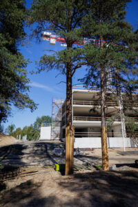 Tenetin uuden yläkoulun rakennustyömaa