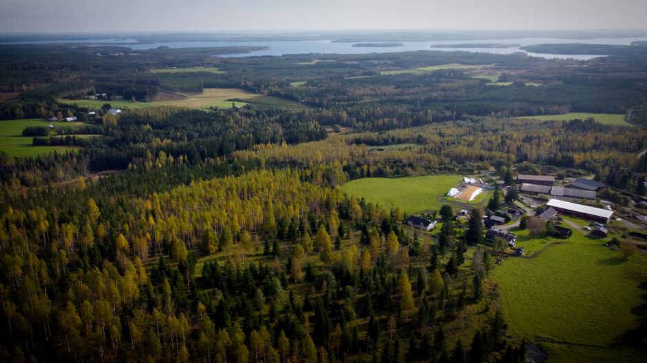 Maisemaa Sotkamon Rekivaaralta ilmasta kuvattuna