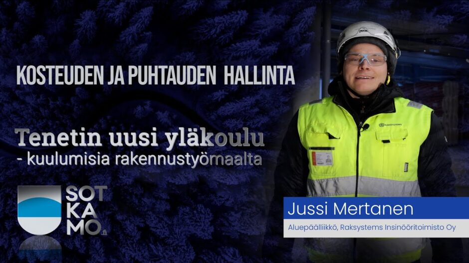 Raksystems Insinööritoimisto Oy:n Jussi Mertanen Tenetin uuden koulun kuulumisista kertovan uutisen etukuvassa.