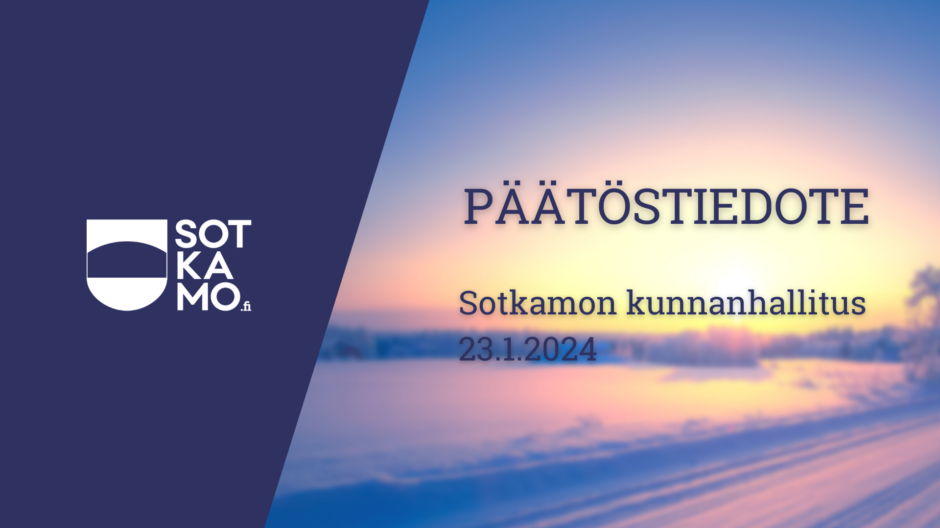 Sotkamon kunnan päätöstiedote