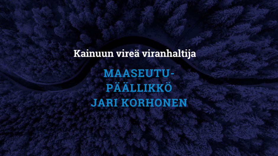 Kainuun vireä viranhaltija Sotkamon kunnan maaseutupäällikkö Jari Korhonen