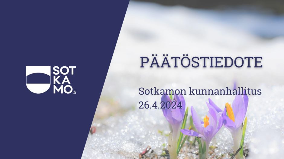 Kunnanhallituksen päätöstiedote