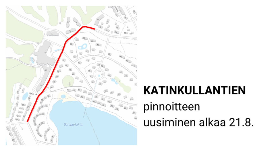 Katinkullantien pinnoitteen uusiminen