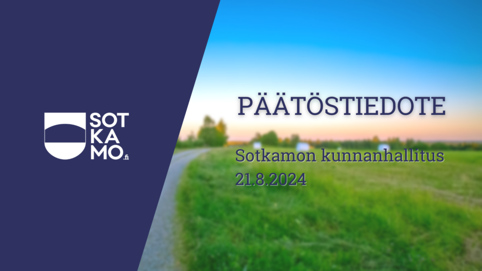 Kunnanhallituksen päätöstiedote