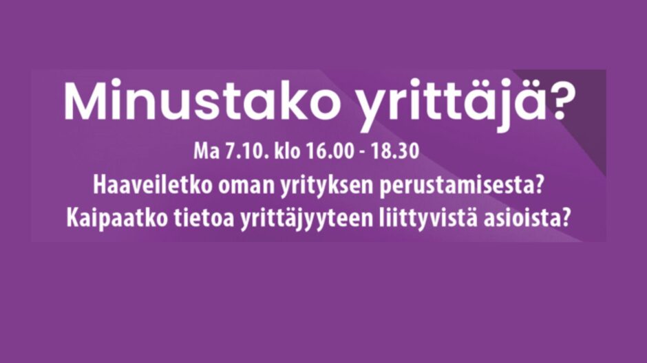 minustako yrittäjä